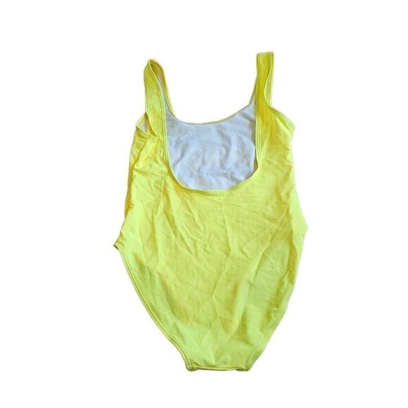 Neon yellow one piece Swimsuit Sz Small Bring me a drink - Picture 3 of 6